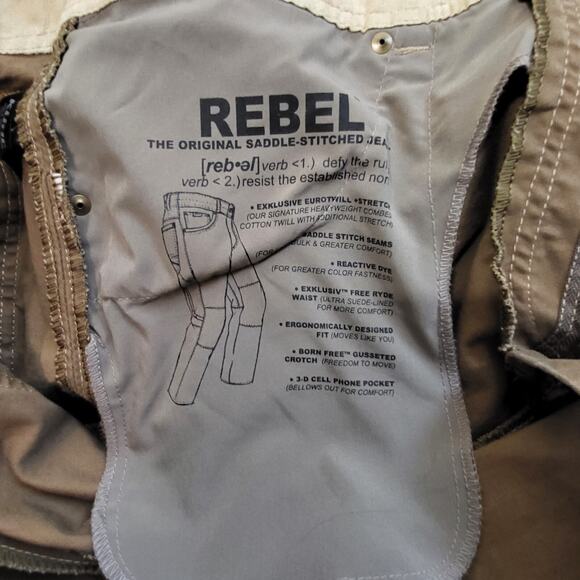 KUHL Men Size 40 X 32 Pants Khaki Brown Patina Dye Rebel Straight Leg Cotton - Picture 2 of 8